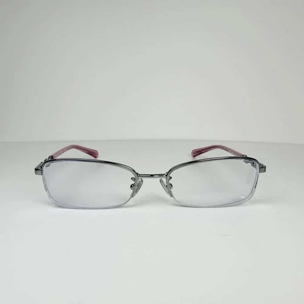 Coach Eyeglasses Frame HC 5097 9004 Gray Pink Womens Half Rim 52-18-140 EUC